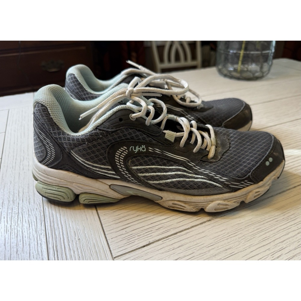 Ryka Ultimate Women's Size 10 M Mint Green Gray Memory Foam Running Tennis Shoes